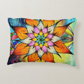 花🌸曼荼羅枕 アクセントクッション (裏面)