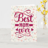 花最高の付き母 カード (黄色い花)