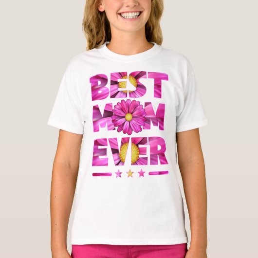 花最高の母Est2022母の日ママ Tシャツ (正面)