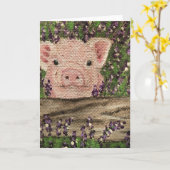 花札に隠れ空白のる豚 カード (黄色い花)