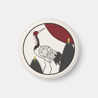 花札「松に鶴」 マグネット