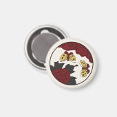 花札『牡丹尼町』 マグネット (正面/裏面)