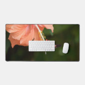 花机マットの上の蝶 デスクマット (キーボード&マウス)