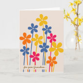 花束おばあちゃん母の日 カード (黄色い花)