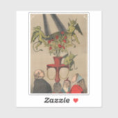 花束からカバーを取り外す緑のバラ シール (シート)