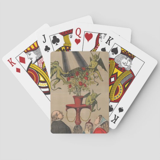 花束からカバーを取り外す緑のバラ トランプ (裏面)