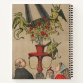 花束からカバーを取り外す緑のバラ ノートブック (裏面)