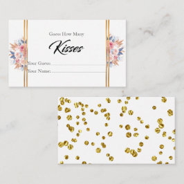 花束かわいい何人のキスブライダルエンクロージャカード エンクロージャーカード