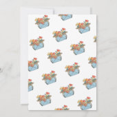 花束かわいらしシャワーバイメール誕生日 招待状 (裏面)