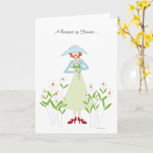 花束が似合うカード カード (黄色い花)