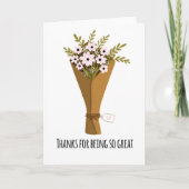 花束が〜だと感謝していいうこと素晴らしだ カード (正面)