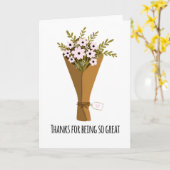 花束が〜だと感謝していいうこと素晴らしだ カード (黄色い花)