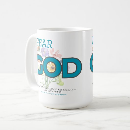 花束で神を恐れる コーヒーマグカップ (正面左)