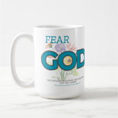 花束で神を恐れる コーヒーマグカップ (左)