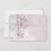 花束と蝶のユリRSVP 出欠カード (裏面)