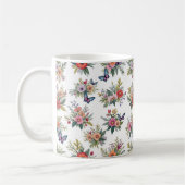 花束と蝶 コーヒーマグカップ (左)