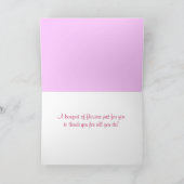 花束と詩 サンキューカード (内部)