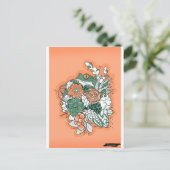 花束のカエル ポストカード (スタンド正面)