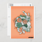 花束のカエル ポストカード (正面/裏面)