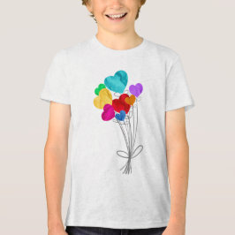 花束のハート紙バルーン トライブレンドＴシャツ