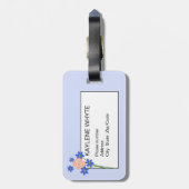 花束のパーソナライズされた luggage タグ (裏面縦)