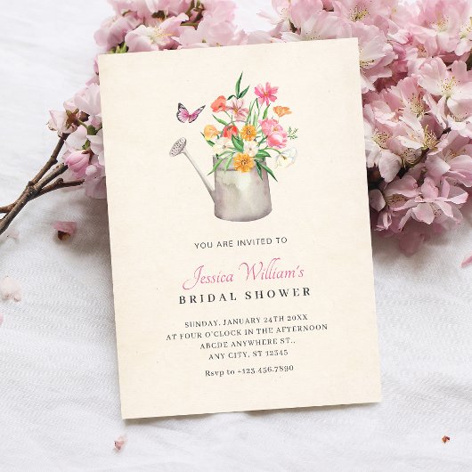 花束のブライダルシャワー 招待状