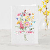 花束のプレゼント カード (黄色い花)