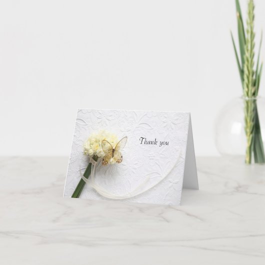花束の上の蝶 サンキューカード (正面)