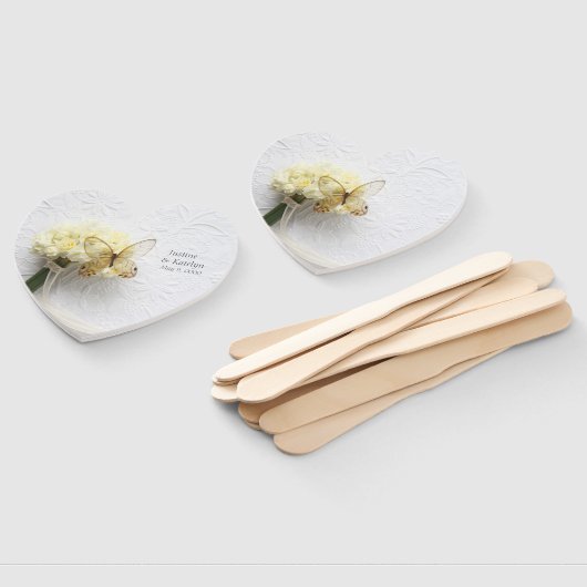 花束の上の蝶 ハンドファン (組立なし)