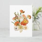 花束の手描きイラストレーション。 招待状 (スタンド正面)