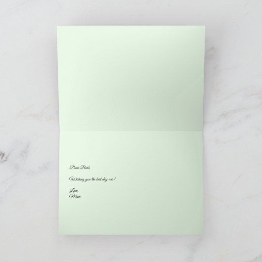 花束の折りたためるグリーティングカード カード (内部)