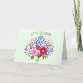 花束の折りたためるグリーティングカード カード