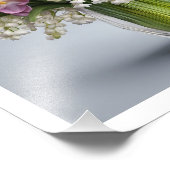 花束の春ダッフォジルヒアシンスのガラス花瓶 フォトプリント            (角)