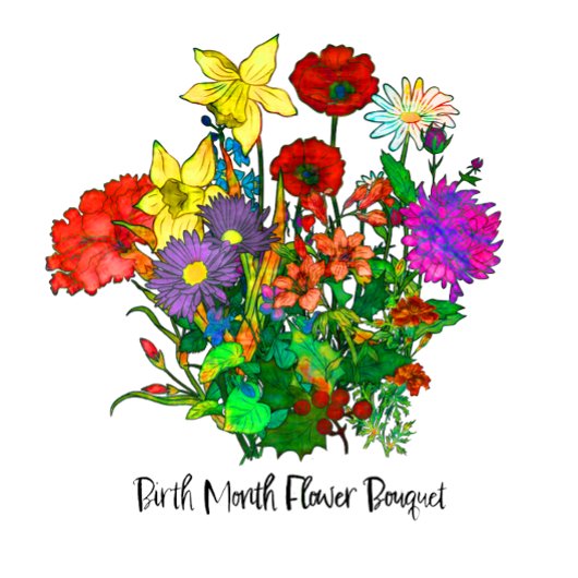 花束の月誕生花 スウェットシャツ