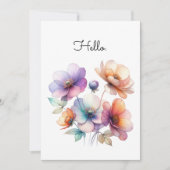 花束の水彩カスタマイズ可能な花 (正面)