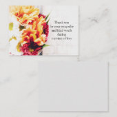 花束の美しい花サンキューカード ノートカード (正面/裏面)