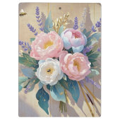 花束の芍薬とラベンダー クリップボード (裏面)