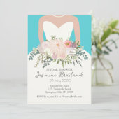 花束の花嫁のドレス ブライダルシャワー 招待状 (スタンド正面)