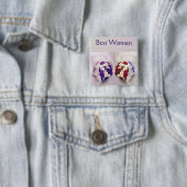 花束の花嫁の陽気な結婚式のための最も最高のな女性のバッジ 缶バッジ (インサイチュ)