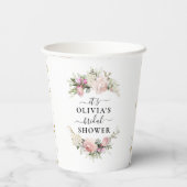 花束の花 ブライダルシャワーの紙コップ 紙コップ (裏面)