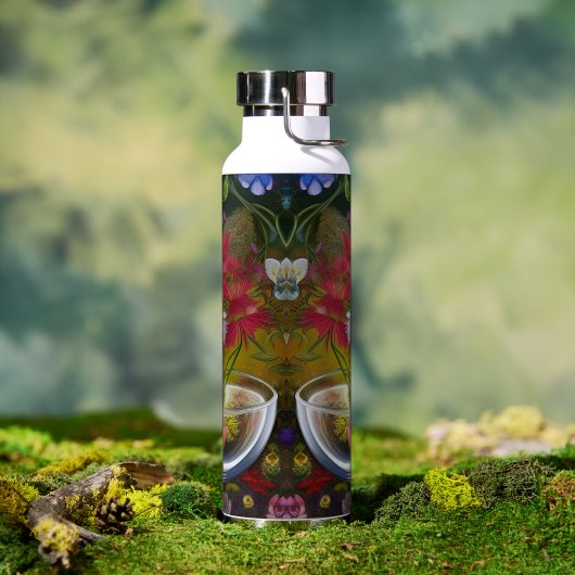 花束の赤い花クラシックフローラ静止時 ウォーターボトル (アウトドア)