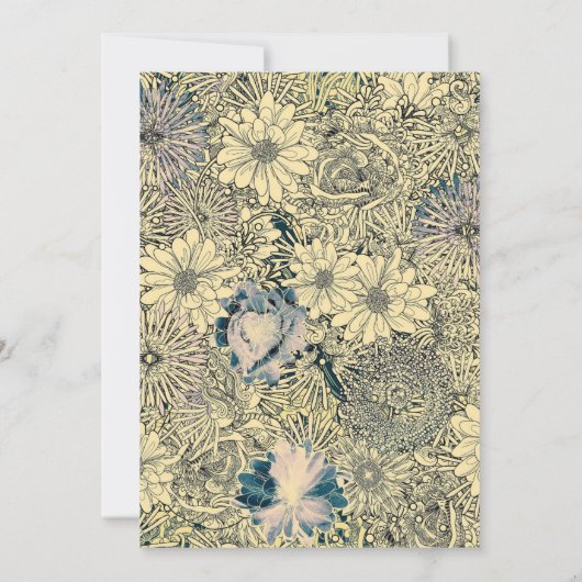 花束の黄色 招待状 (裏面)