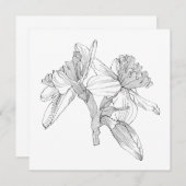 花束は水仙の花が並んでいる。 ノートカード (正面/裏面)