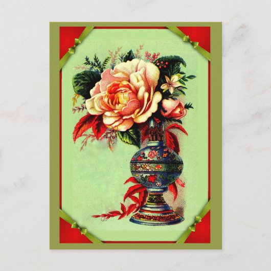 花束を下さい!1885年より。 ポストカード (正面)