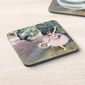 花束を持つダンサー（バレエの星） コースター (左側)