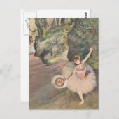 花束を持つダンサー ポストカード (正面/裏面)