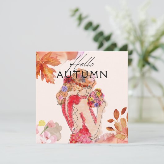 花束を持つ紅葉 招待状 (スタンド正面)