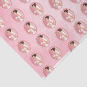 花束を持つ結婚白のドレスを着た花嫁 薄葉紙 (詳細)