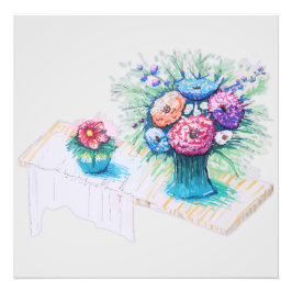 花束カラフルと鮮やか フォトプリント           