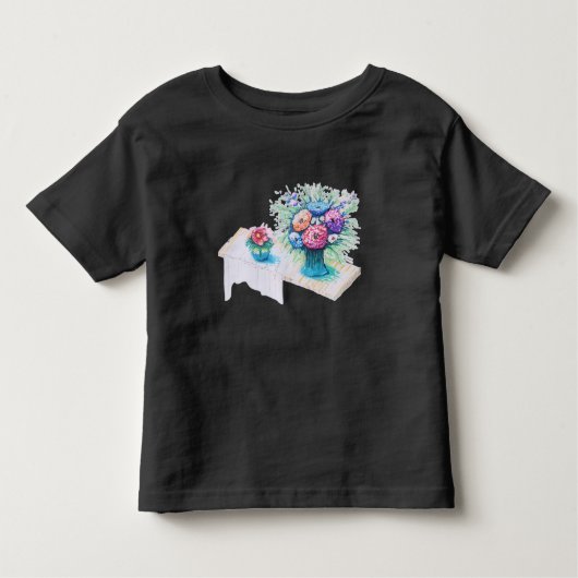 花束カラフル鮮やかと。 トドラーTシャツ (正面)
